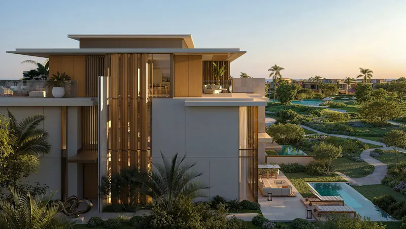 Attached Villa Plus outdoor setting, developer artist’s impression