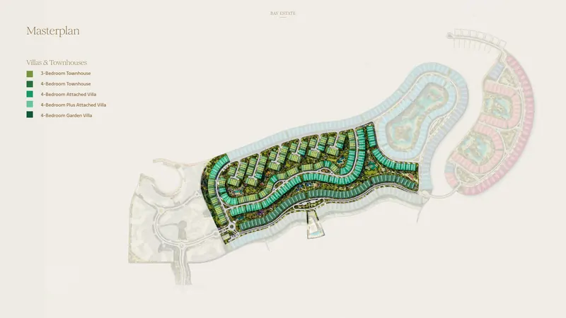 Bay Estate proposed homes masterplan, from the developer brochure page 15